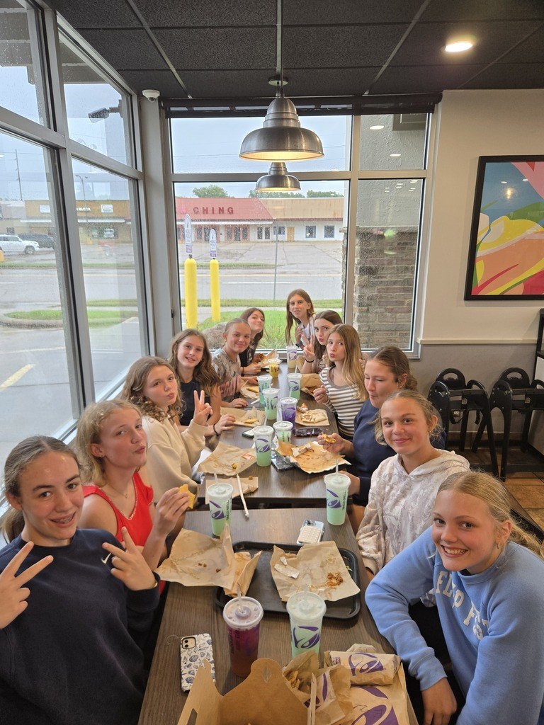 Publisher image for Mr. Robbins made a deal with the Volleyball teams that if they won the conference tournament he would being them to Taco Bell.